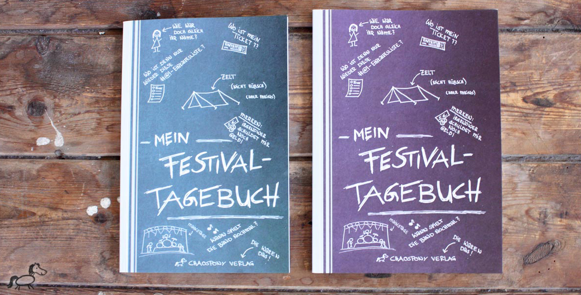 Mein Festival-Tagebuch grau und lila